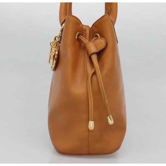 Christian Dior Shoulder Bag Leather Brown & Gold - Picture 9 of 9